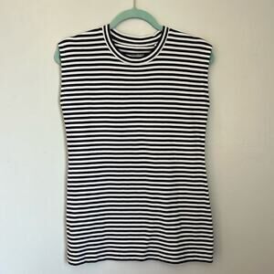 MM LaFleur stripped sleeveless tee. Size S